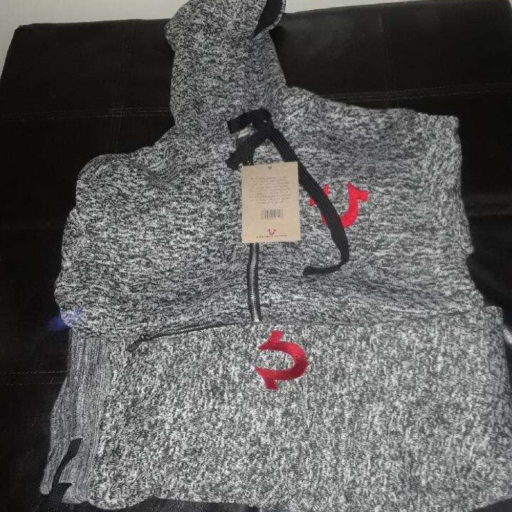 Grey Concrete Red Logo